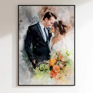 Watercolor Painting of a Couple