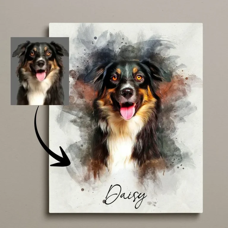 dog portrait from photo
