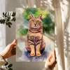 cat watercolor painting