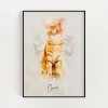 cat memorial portrait