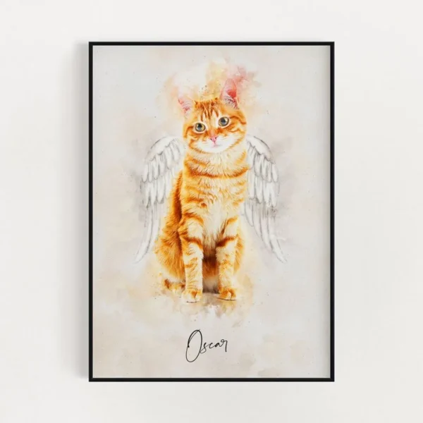 cat memorial portrait