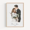 Hand-Drawn Watercolor Painting from Photo