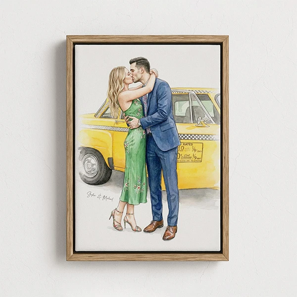 Hand-Drawn Watercolor Painting from Photo