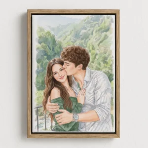 Hand-Drawn watercolor portrait