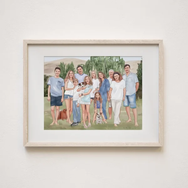 Hand-Drawn Watercolor Painting from Photo