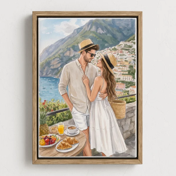 Hand-Drawn Watercolor Painting from Photo