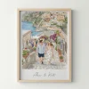 Hand-Drawn Watercolor Painting from Photo