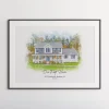 Watercolor House Painting from Photo - A Good New Home Gift or Housewarming Present