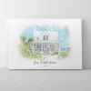 Watercolor House Painting from Photo - A Good New Home Gift or Housewarming Present