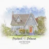 Watercolor House Painting from Photo - A Good New Home Gift or Housewarming Present