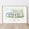 Watercolor House Painting from Photo - A Good New Home Gift or Housewarming Present
